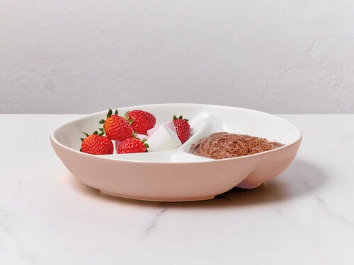 Mezze Divided Platter 23cm Salmon Gift Boxed 2 Mezze Divided Platter 23cm Salmon Gift Boxed - Image 2