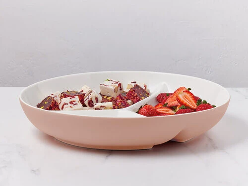 Mezze Divided Platter 32cm Salmon Gift Boxed 2 Mezze Divided Platter 32cm Salmon Gift Boxed - Image 2