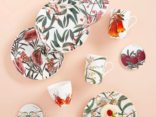 Royal Botanic Gardens Ceramic Round Coaster 9.5cm Wattle 2 Royal Botanic Gardens Ceramic Round Coaster 9.5cm Wattle - Image 2