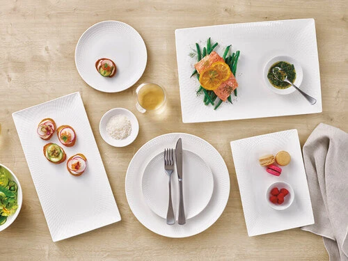 White Basics Diamonds Rectangular Platter 35x19cm Gift Boxed 2 White Basics Diamonds Rectangular Platter 35x19cm Gift Boxed - Image 2