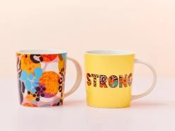 Kasey Rainbow Be Fierce Mug Set Of 2 380ML Strong Gift Boxed -Maxwell & Williams store ss22 website maxwell williams kaseyrainbow befierce mugs strong 1